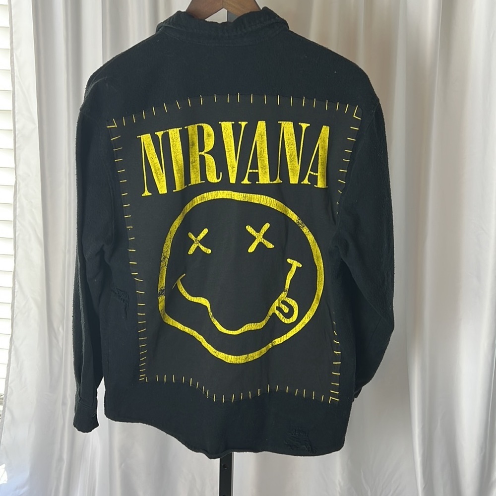 Madeworn Nirvana Patch Shirt Jacket - M - Picture 10 of 13
